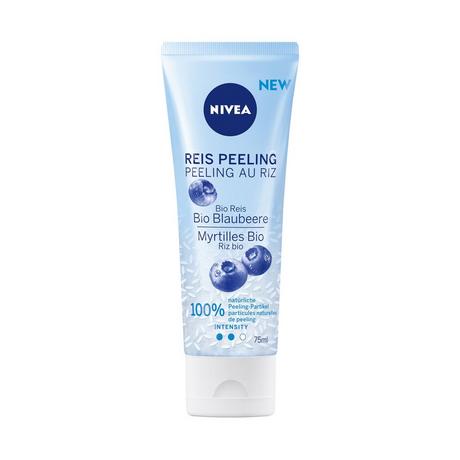 NIVEA Bio Blaubeere Peeling Detergente Per Il Viso Con Riso E Mirtilli Biologici 