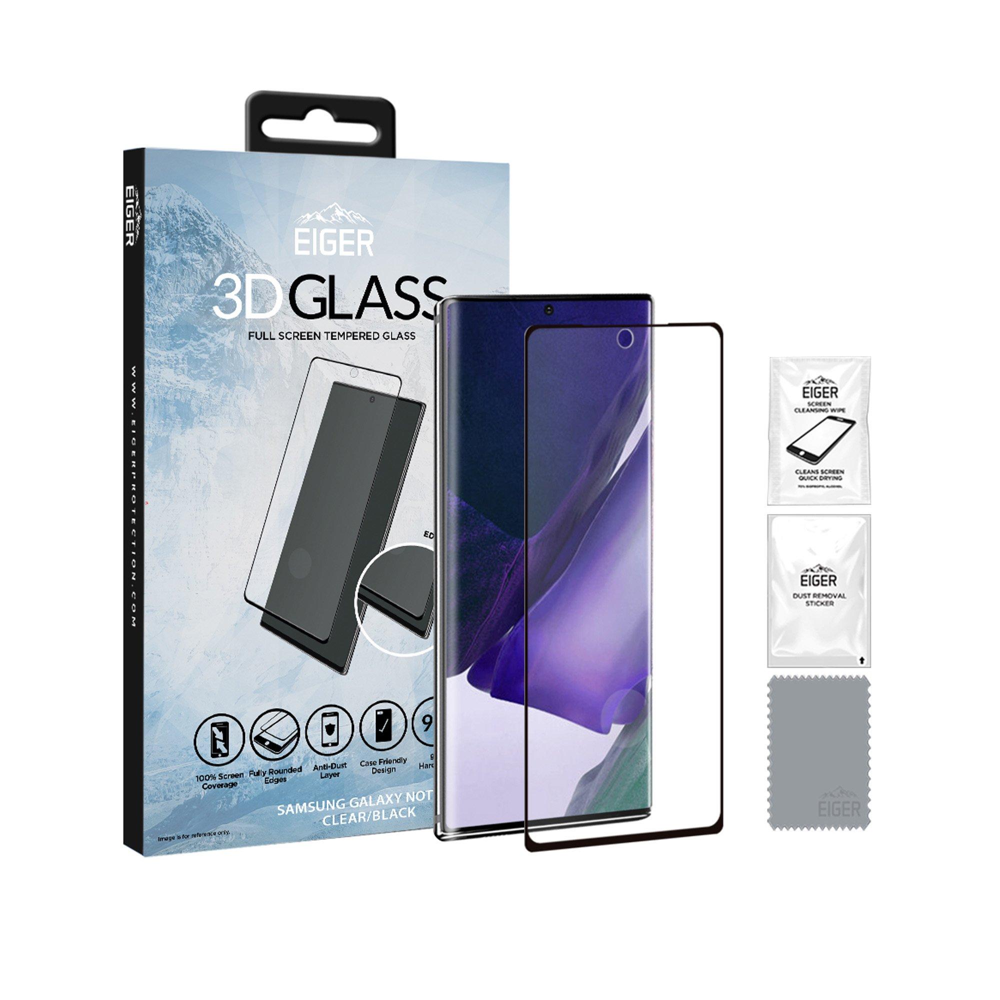 Image of Schutzglas für Smartphones 3D Glass clear/black (Galaxy Note20)