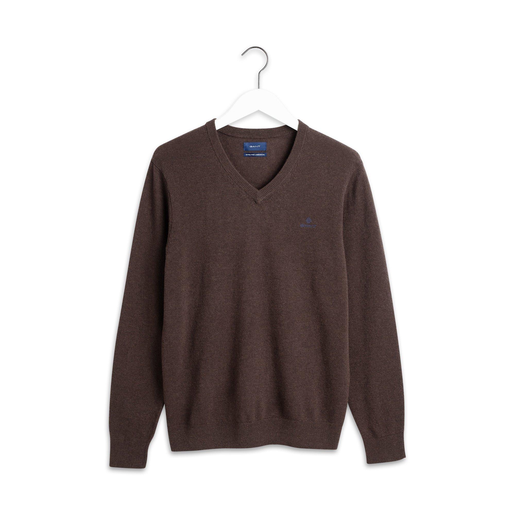 Image of Pullover, Classic Fit, Langarm Herren Dunkelbraun XL