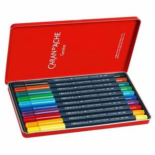 Caran d'Ache Pennarello in astuccio di metallo Fibralo Brush 