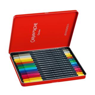 Caran d'Ache Filzstift im Metalletui Fibralo Brush Fasermaler 