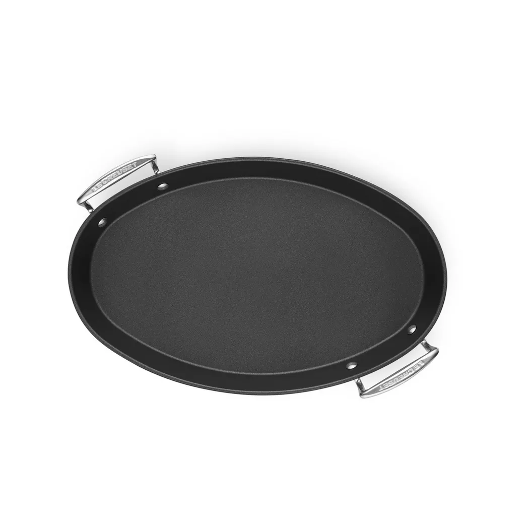 LE CREUSET Aluminium-Antihaft ovale Pfanne 40cm/2l Schwarz schwarz baby