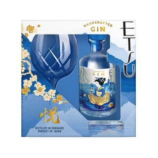 Etsu Gin giapponese con bicchiere  