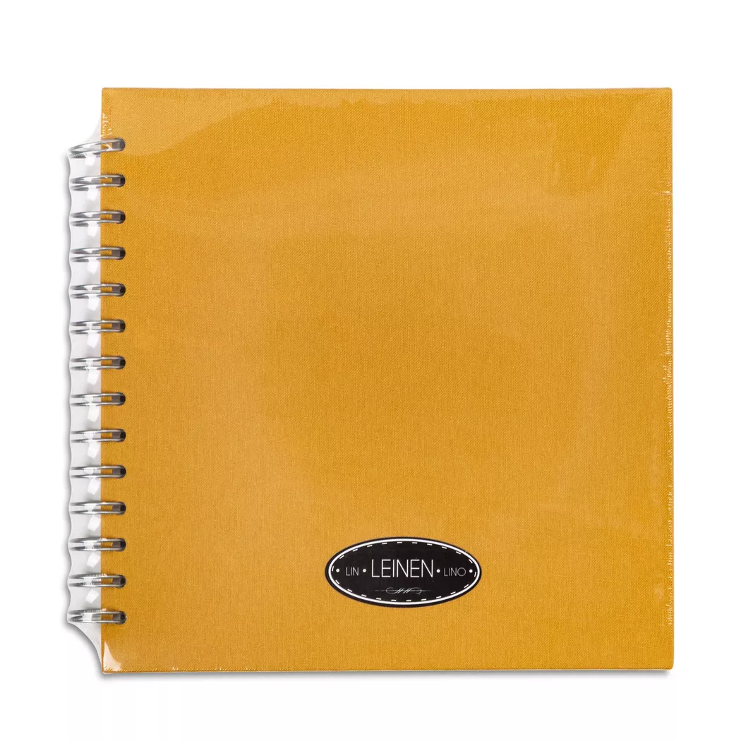 EIBERT - Kreativbuch mit Leineneinband, 20X20CM, Senfgelb