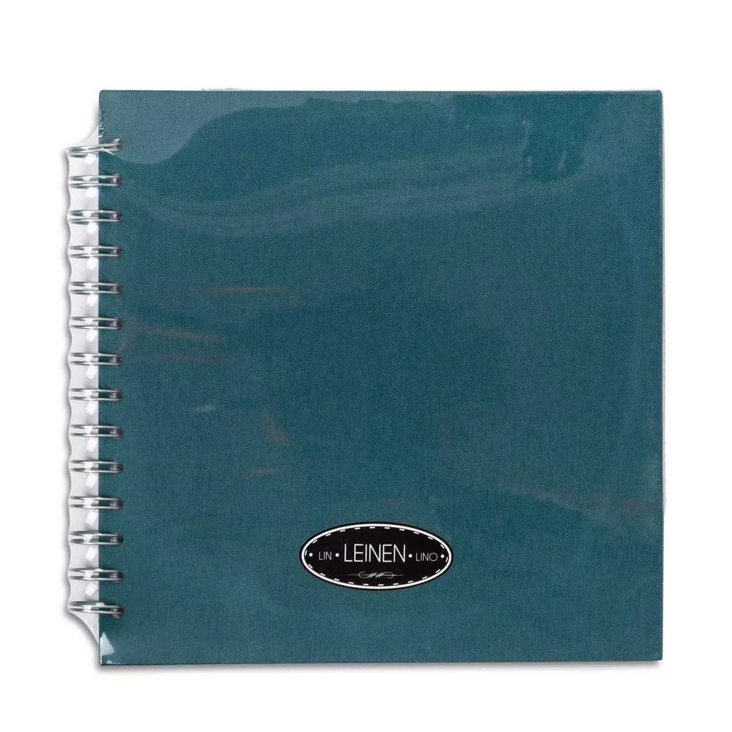 EIBERT - Kreativbuch mit Leineneinband, 20X20CM, Petrol