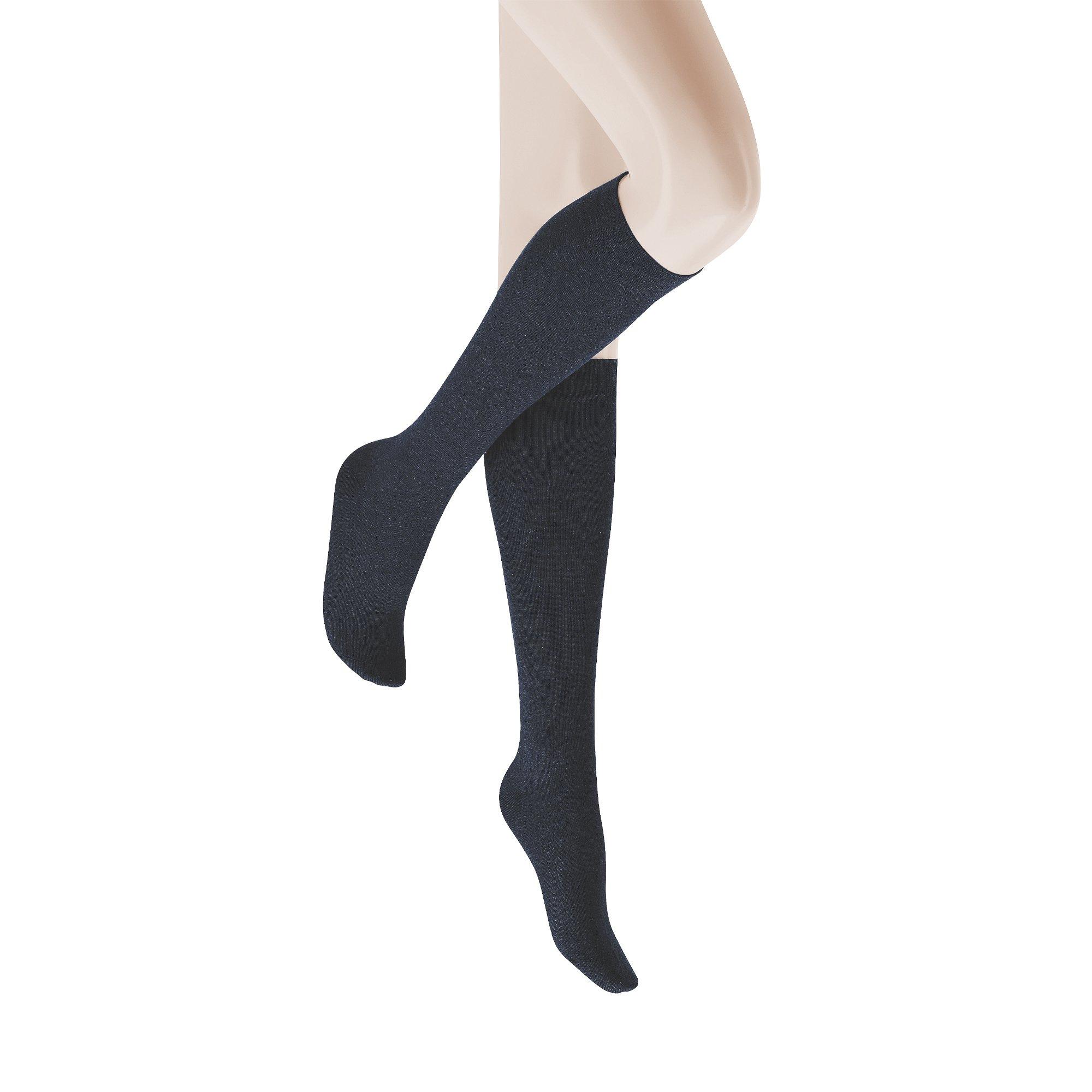 Image of Kniestrumpf, Blickdicht Damen Marine 35-38