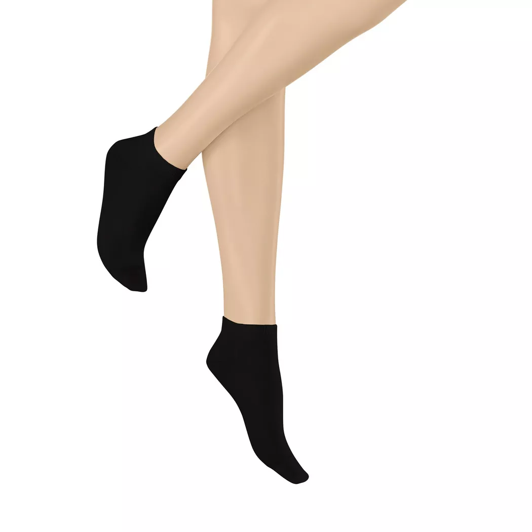 Kniestrümpfe KUNERT "LIZ", Damen, Gr. 35-38, schwarz, Baumwollmischung, normal, Socken Kniestrümpfe, druckfreier Komfortbund 2
