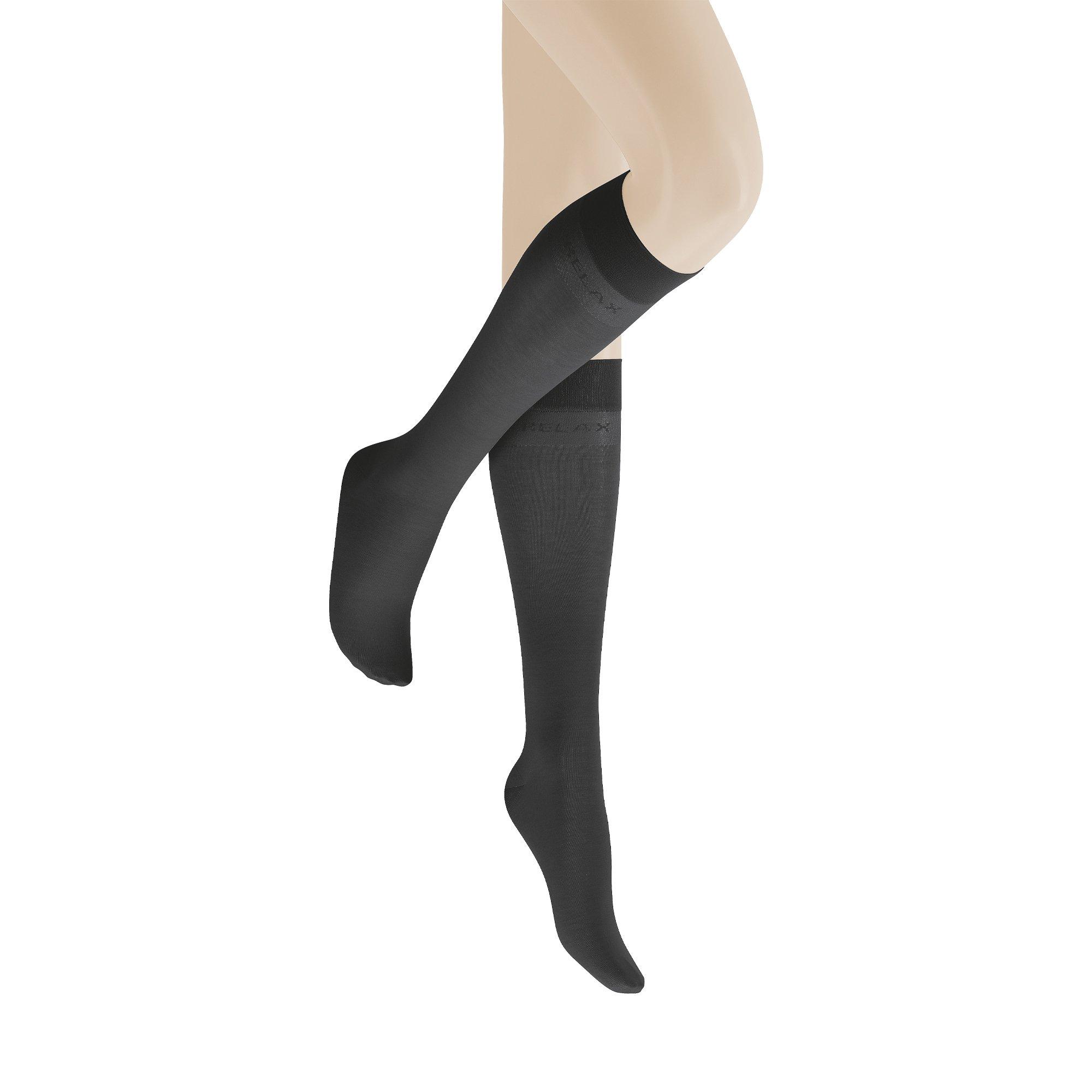 Image of Kniestrumpf, Blickdicht Damen Anthrazit 35-38