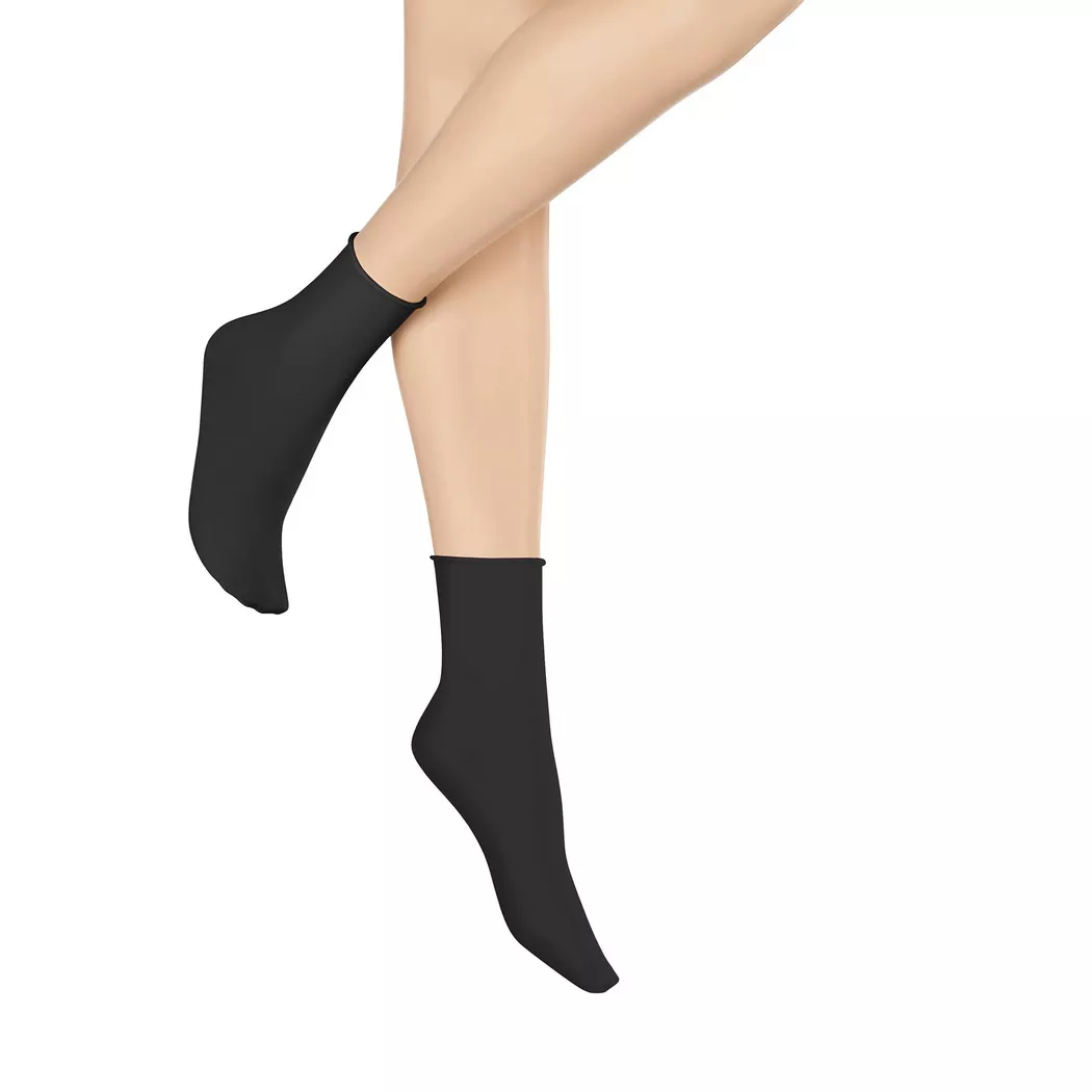 Kniestrümpfe KUNERT "LIZ", Damen, Gr. 35-38, schwarz, Baumwollmischung, normal, Socken Kniestrümpfe, druckfreier Komfortbund 7