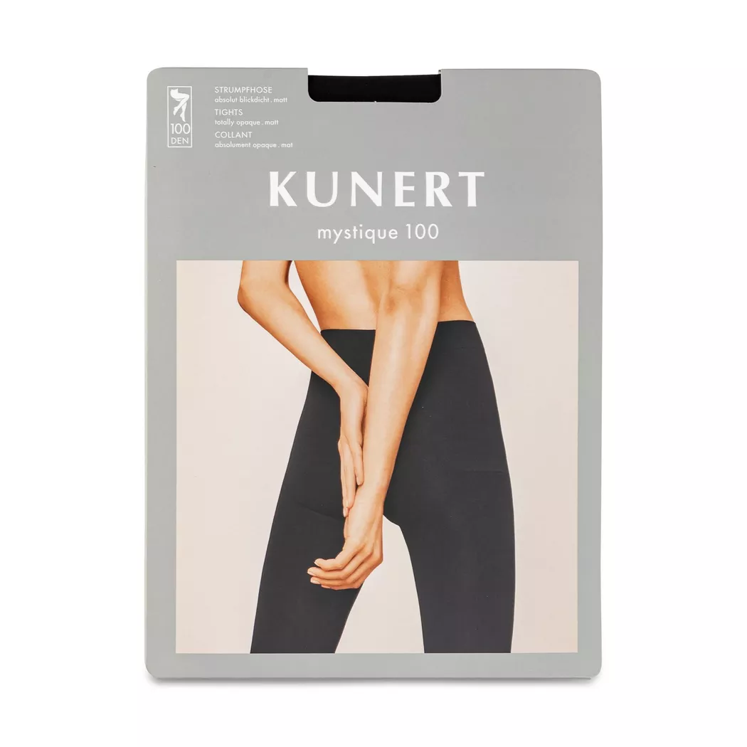 Strickstrumpfhose KUNERT "Strumpfhose Sensual Cotton", Damen, Gr. 40-42, schwarz (schwarz 0070), Obermaterial: 65% Baumwolle CO. 30% Polyamid PA. 5% Elasthan EL., Strumpfhosen