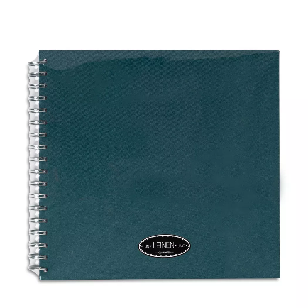 EIBERT - Kreativbuch mit Leineneinband, 24 x 24 cm, Petrol