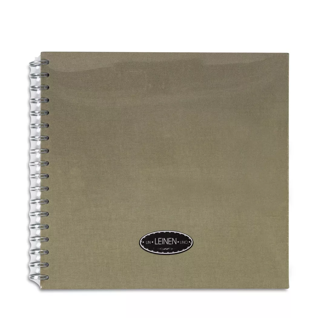 EIBERT - Kreativbuch mit Leineneinband, 24 x 24 cm, Khaki