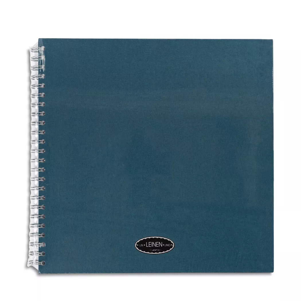 EIBERT - Kreativbuch mit Leineneinband, 32x32cm, Petrol
