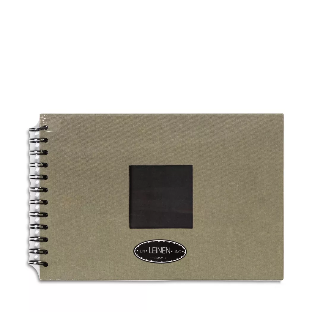 EIBERT - Fotoalbum mit Spiralbindung, 24x17cm, Khaki
