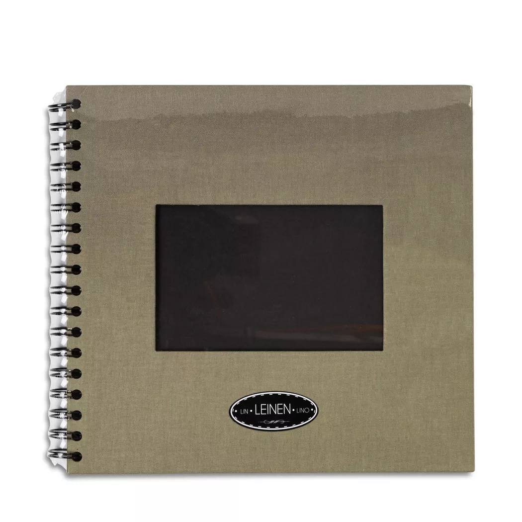 EIBERT - Fotoalbum mit Spiralbindung, 24 x 24 cm, Khaki