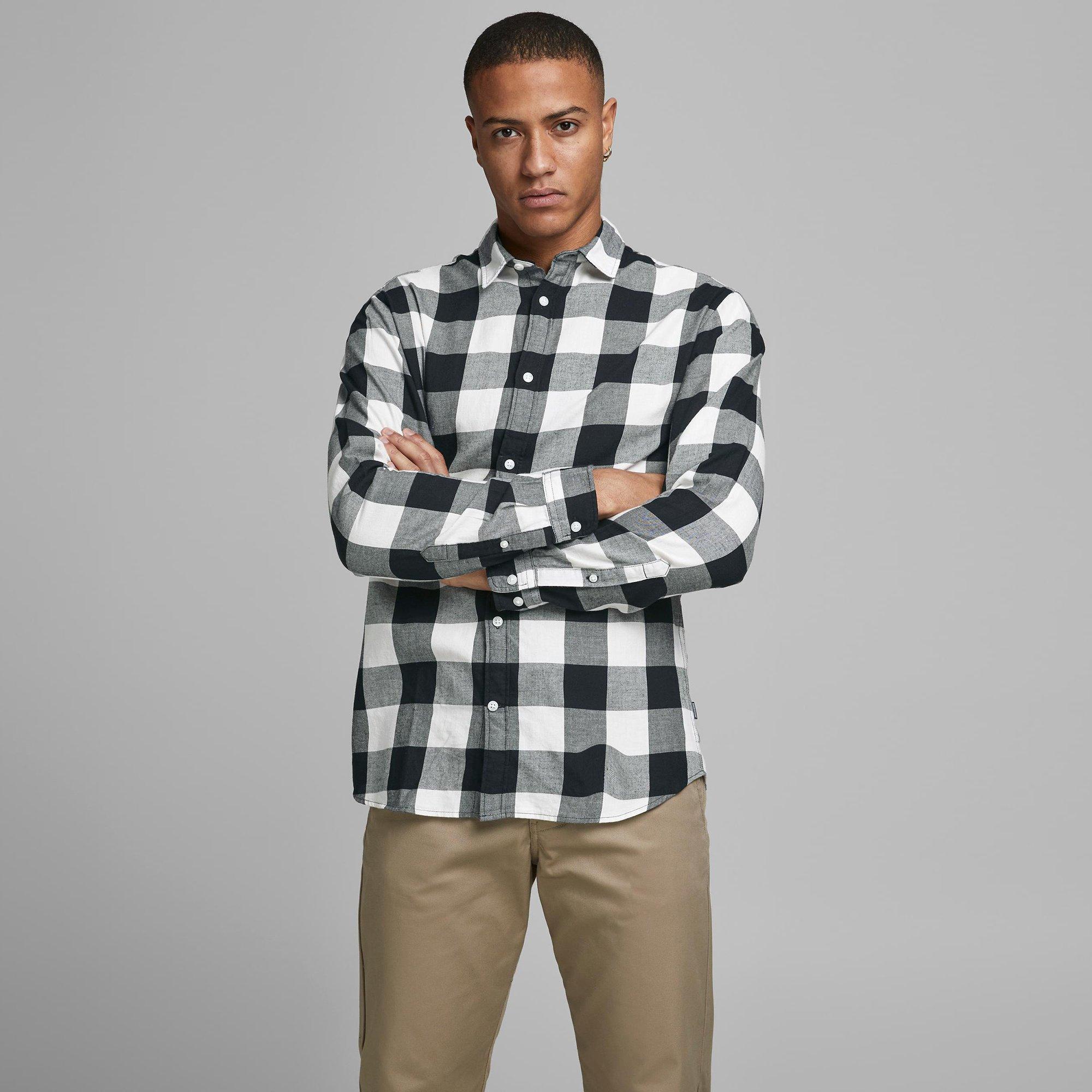 JACK & JONES JJEGINGHAM TWILL SHIRT Camicia a maniche lunghe 