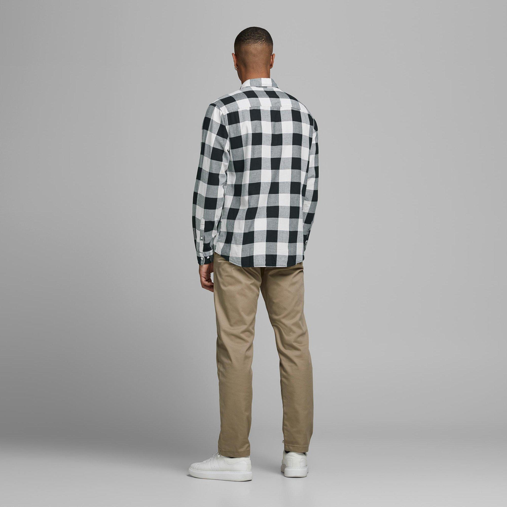 JACK & JONES Egingham Twill Camicia Maniche Lunghe a Quadri  