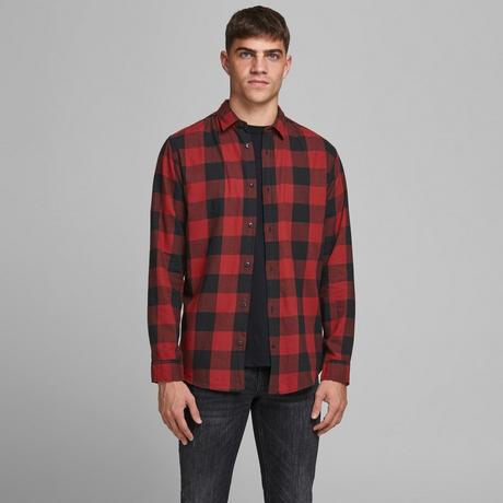 JACK & JONES Egingham Twill Langarm Kariertes Hemd  