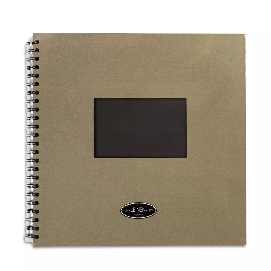 EIBERT - Fotoalbum mit Spiralbindung, 32x32cm, Khaki