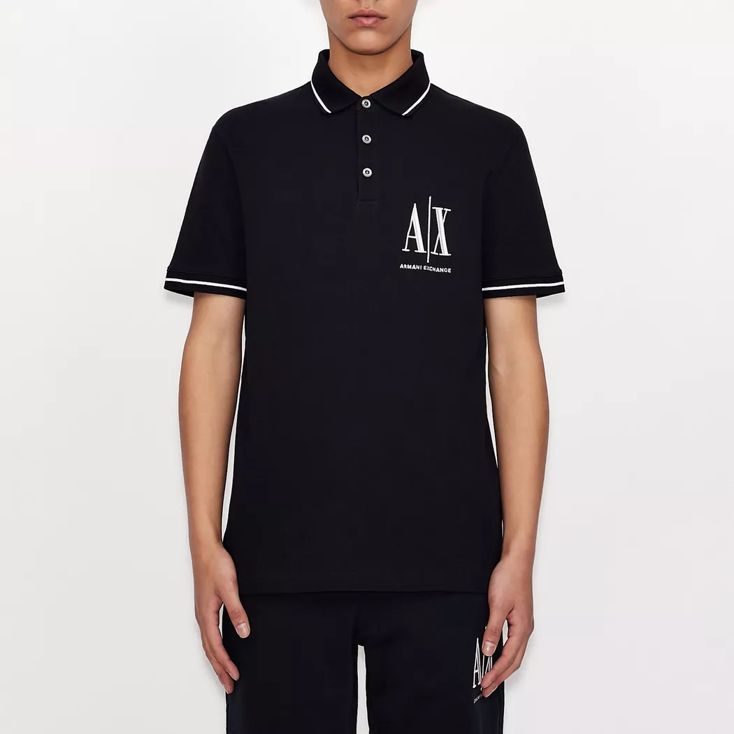 Giorgio Armani Exchange - Poloshirt, kurzarm, für Herren, Marine, Größe S