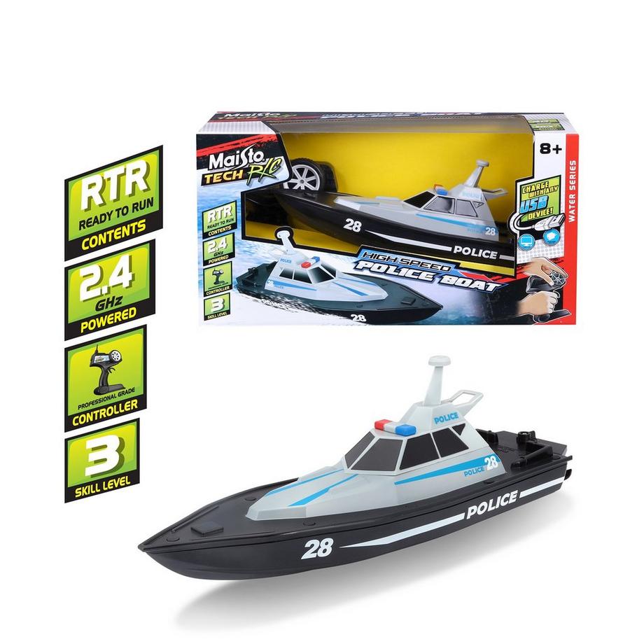 Maisto Tech RC  RC High Speed Barca della polizia 