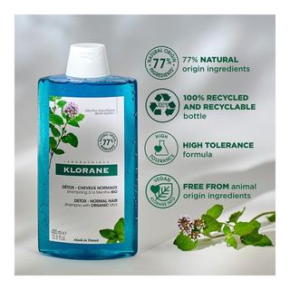 KLORANE Anti-Pollution - Wasserminze Anti-Inquinamento - Shampoo detox alla Menta acquatica 