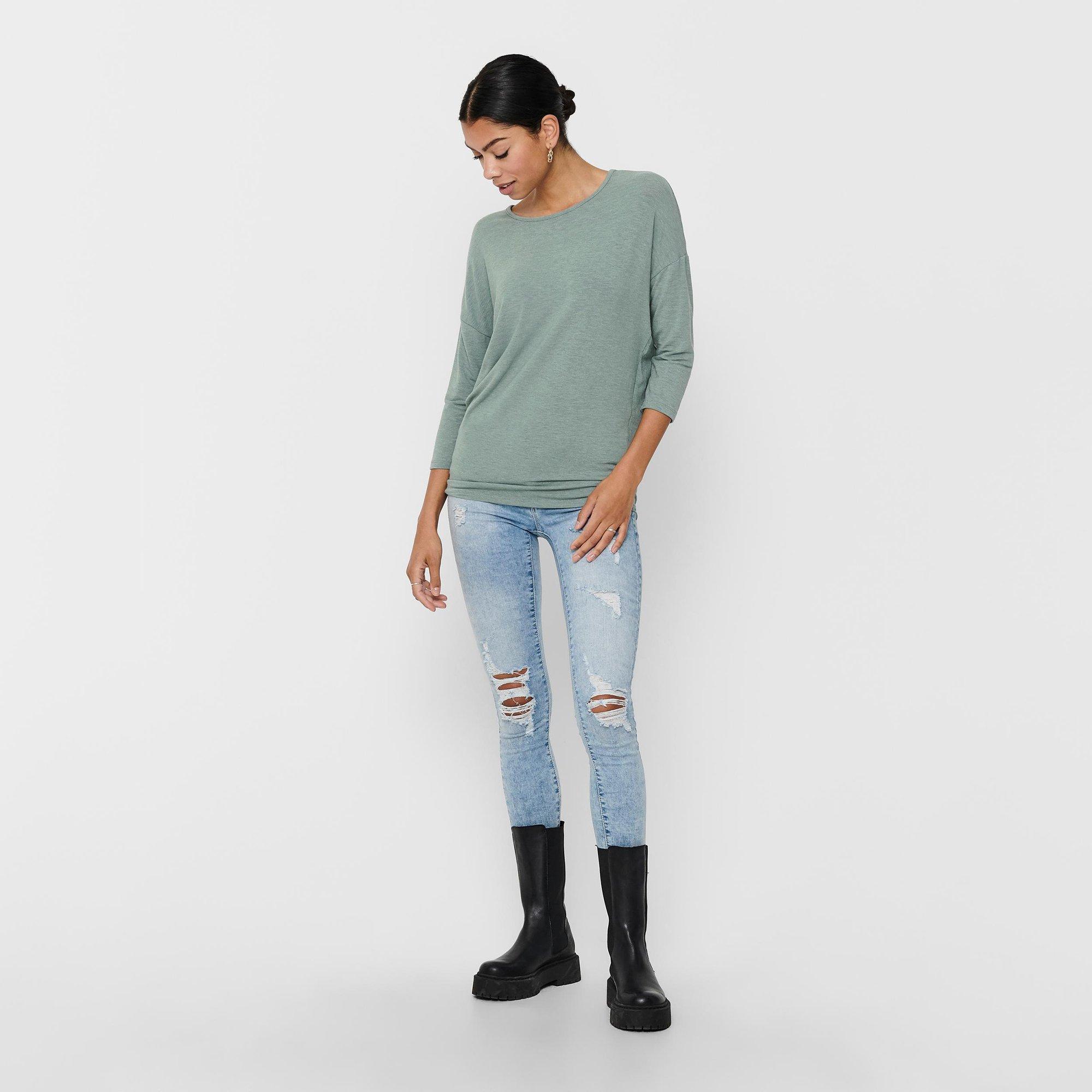 ONLY Glamour 3/4 Girocollo Maniche 3/4 Top  