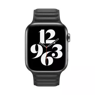 Apple Bracelet de sport Smartwatch Leather Link - L (Late 2020) (Apple Watch) Black