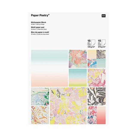 RICO-Design Motivpapier Block Paper Poetry 