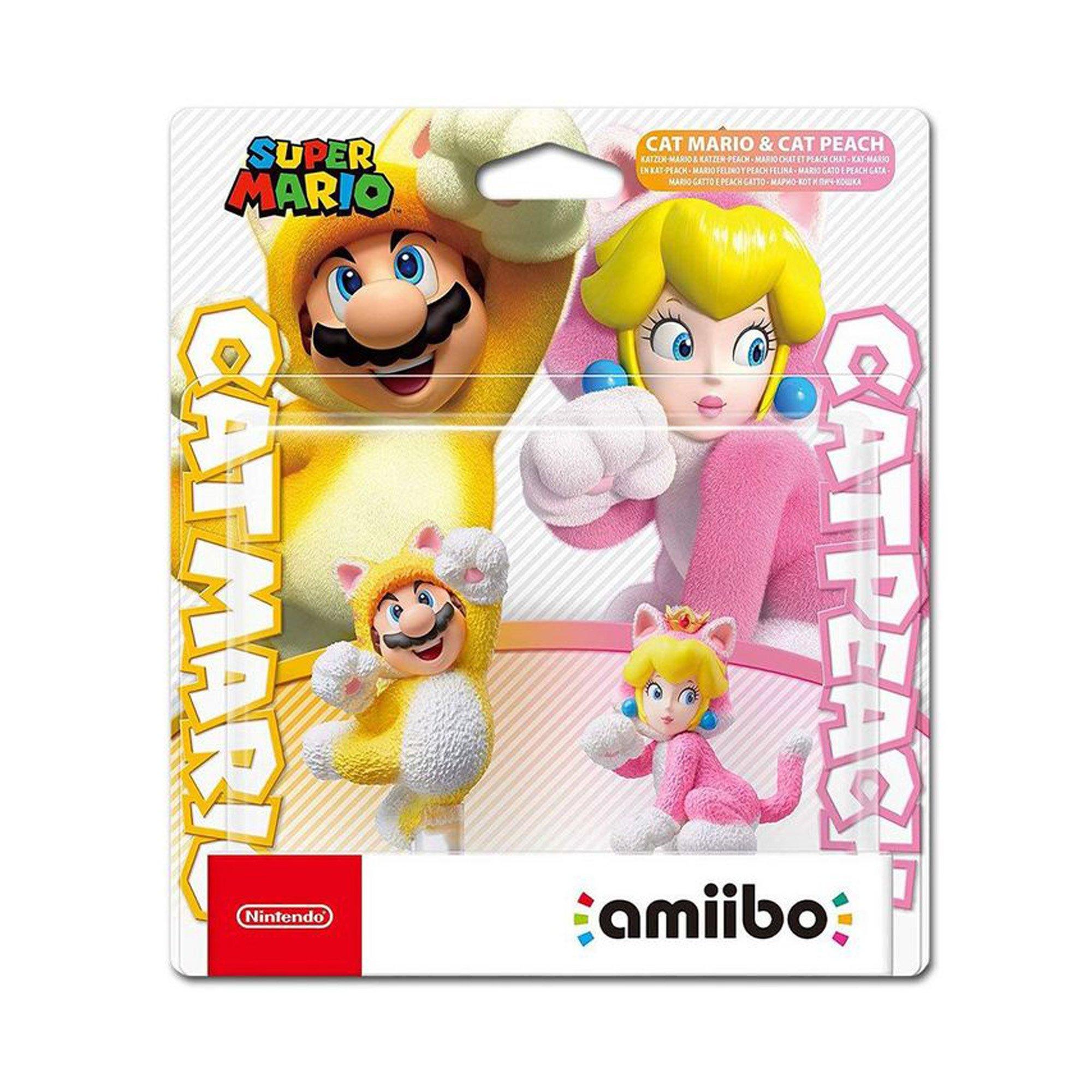 Image of Nintendo amiibo Character - Cat Mario & Cat Peach Figuren