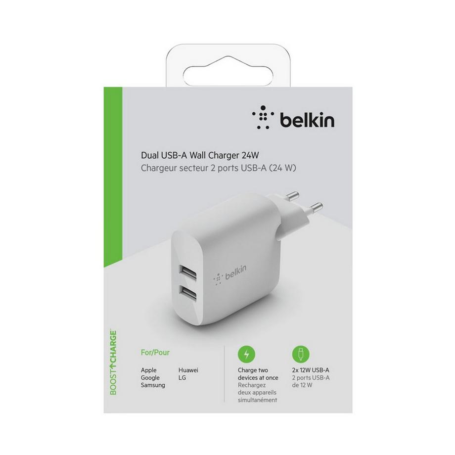 belkin Boost Charge (USB-A (24W)) 2-Port USB Netzstecker 