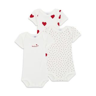 PETIT BATEAU  Body, maniche corte, 3-pack 