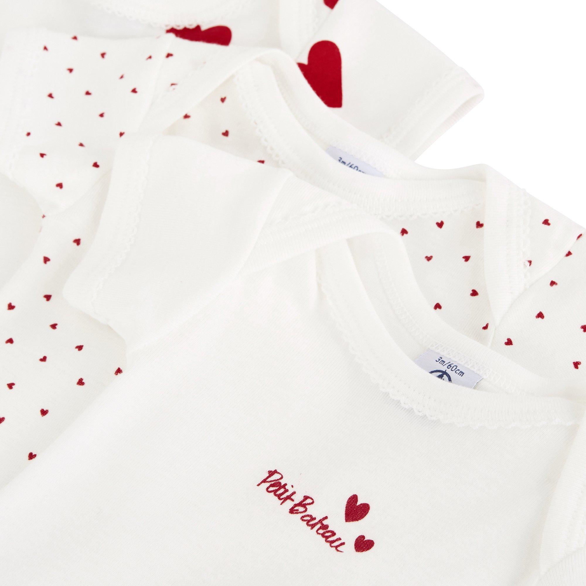 PETIT BATEAU  Lot de 3 bodys, manches courtes 