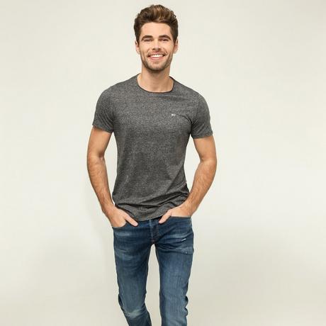 TOMMY JEANS TJM Slim Jaspe C Neck T-Shirt Girocollo Maniche Corte  