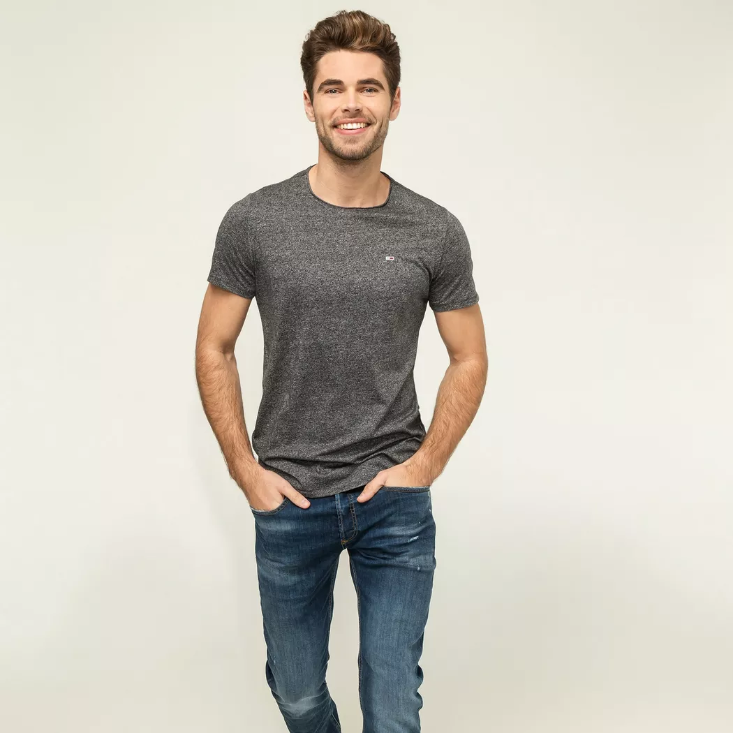 Tommy Jeans - T-Shirt, Rundhals, kurzarm, für Herren, Black, Größe M