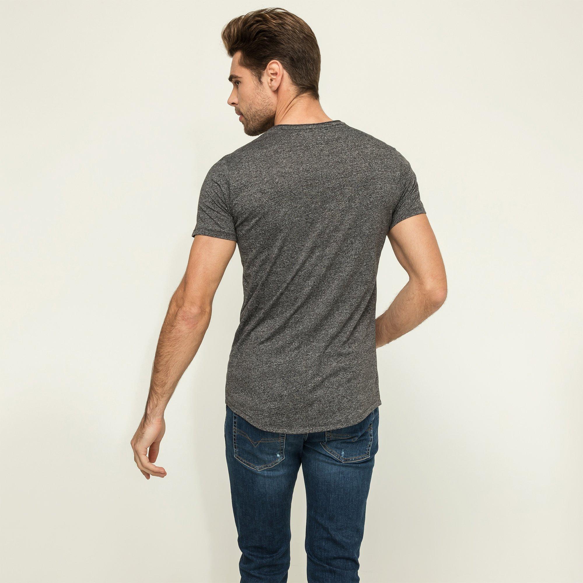 TOMMY JEANS TJM Slim Jaspe C Neck T-Shirt Rundhals Kurzarm  