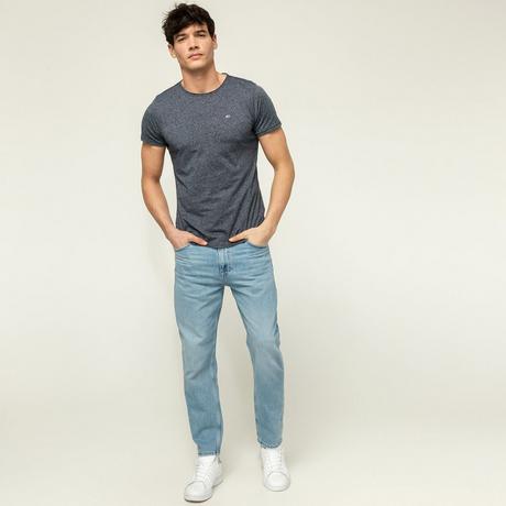 TOMMY JEANS TJM Slim Jaspe C Neck T-Shirt Rundhals Kurzarm  