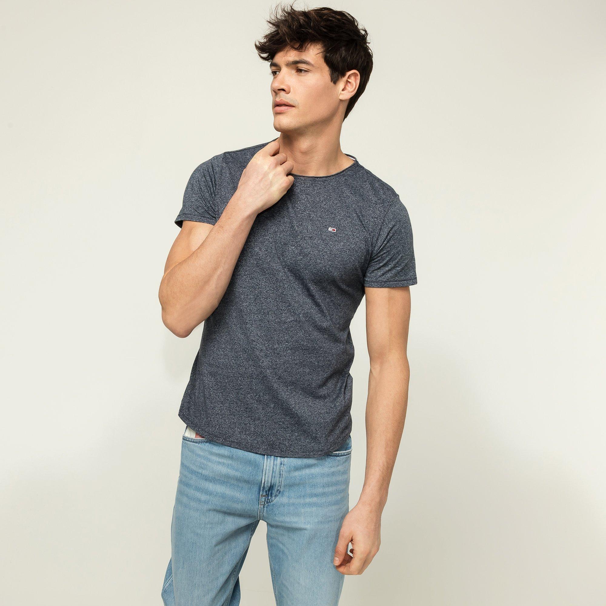 TOMMY JEANS TJM Slim Jaspe C Neck T-Shirt Col Rond Manches Courtes  