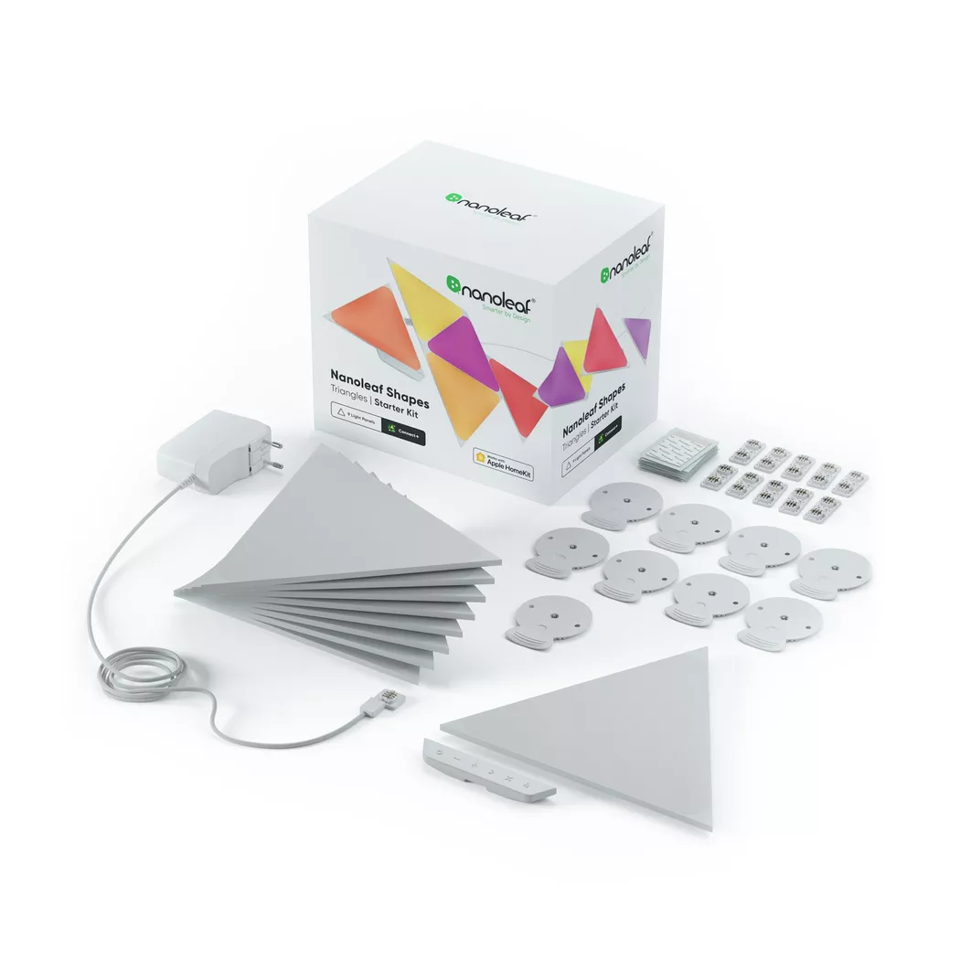 Nanoleaf – Triangles Starter Kit (9 Panels), App-gesteuerte LED-Lampe, Multicolor