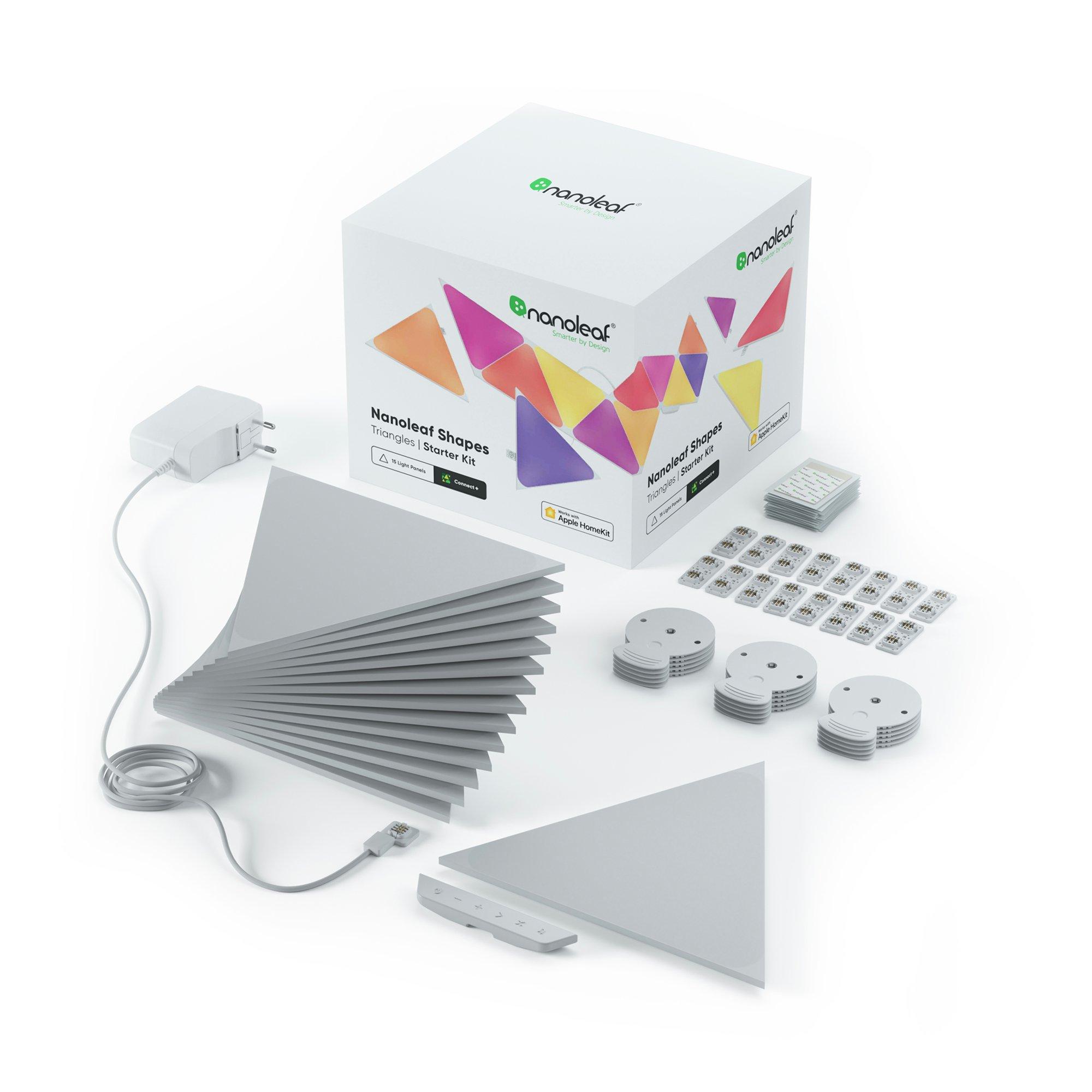 Image of App-gesteuerte LED-Lampe Triangles Starter Kit (15 Panels)