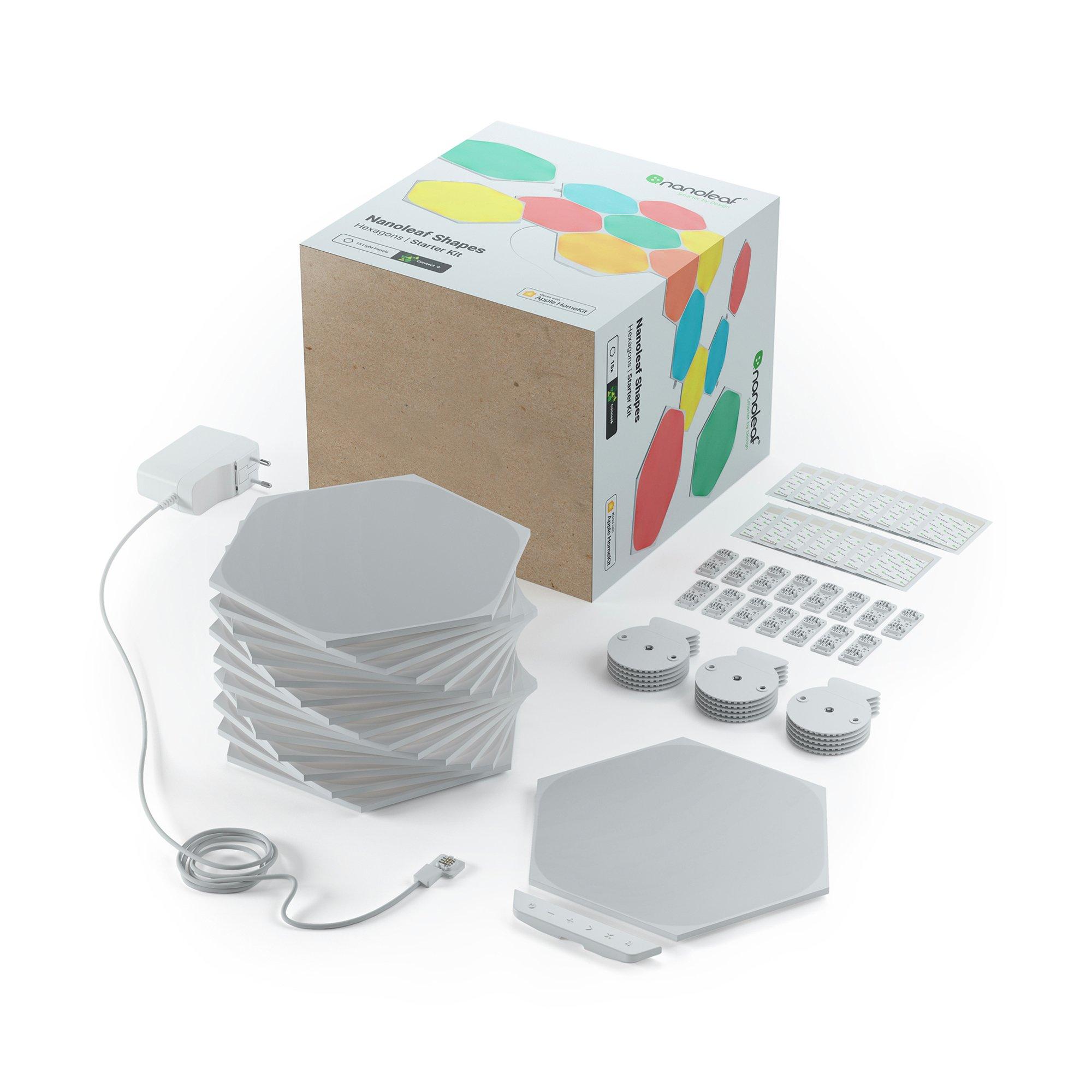 Image of App-gesteuerte LED-Lampe Hexagon Starter Kit (15 Panels)