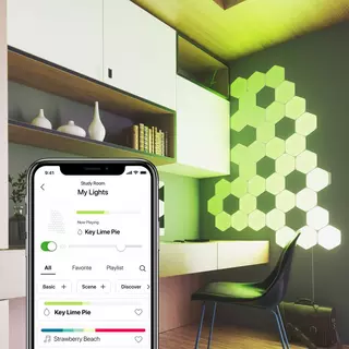 nanoleaf Hexagon Starter Kit (5 Panels) App-gesteuerte LED-Lampe Multicolor