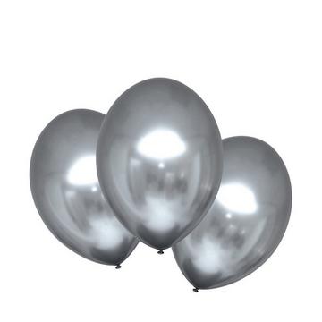 6 Latexballons Satin Luxe Platinum 