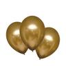amscan  6 Ballons latex satiné luxe satin doré  
