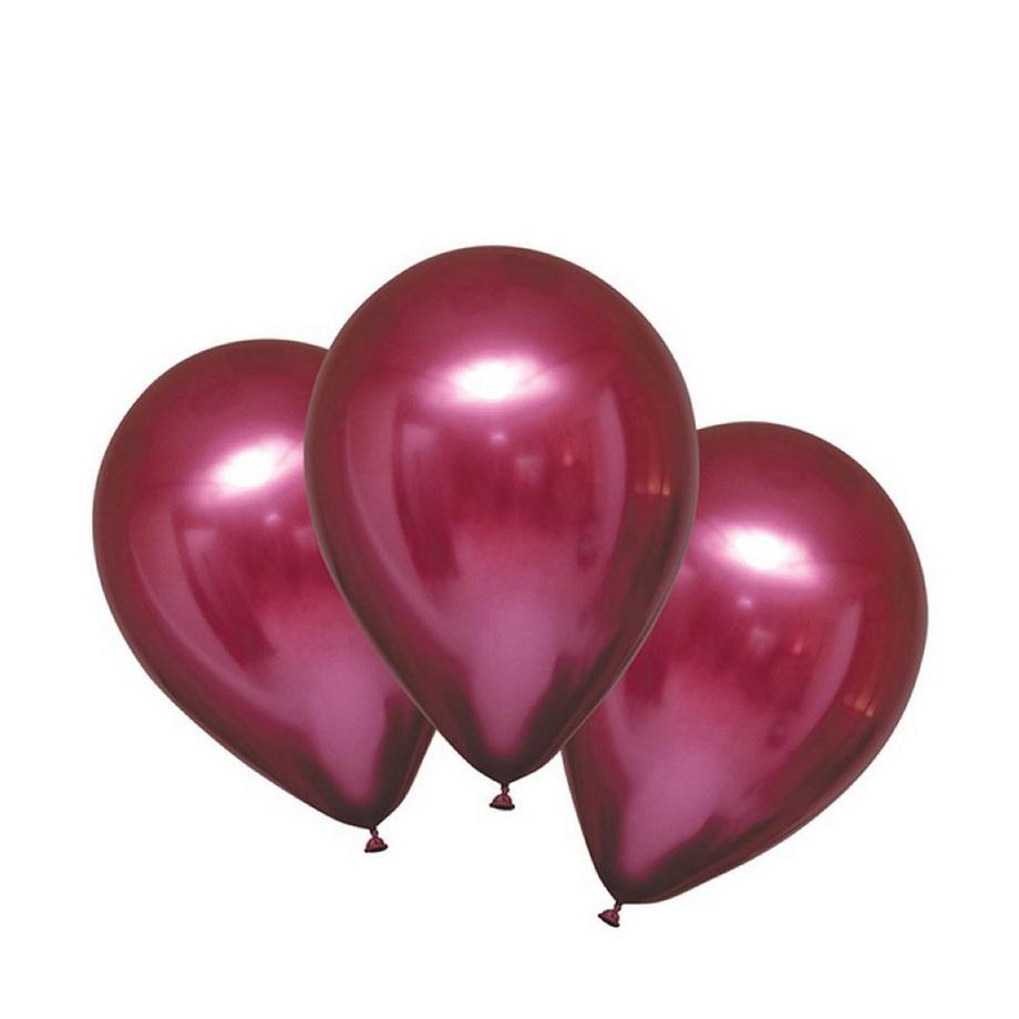 6 Ballons latex satiné luxe platinum 