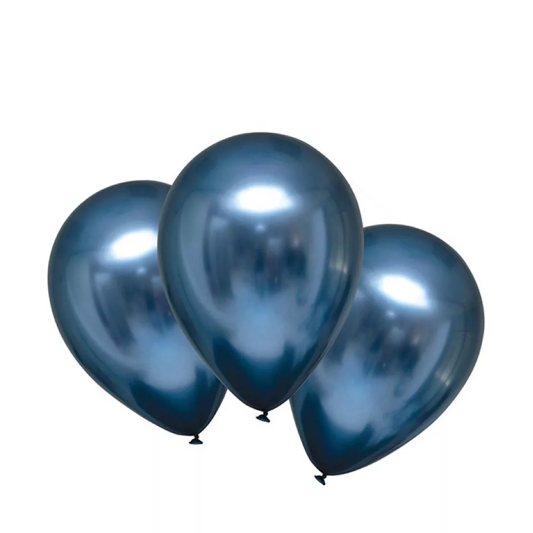 Amscan 6 Latex Balloons Satin Luxe Platinum
