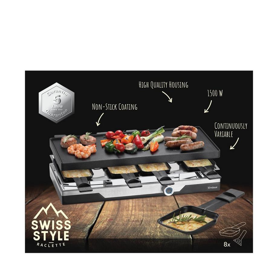 Trisa Four à raclette Premium, 8 personnes 