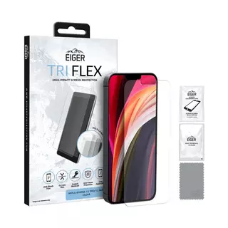 EIGER TriFlex (iPhone 12, 12 Pro) Schutzglas für Smartphones Transparent