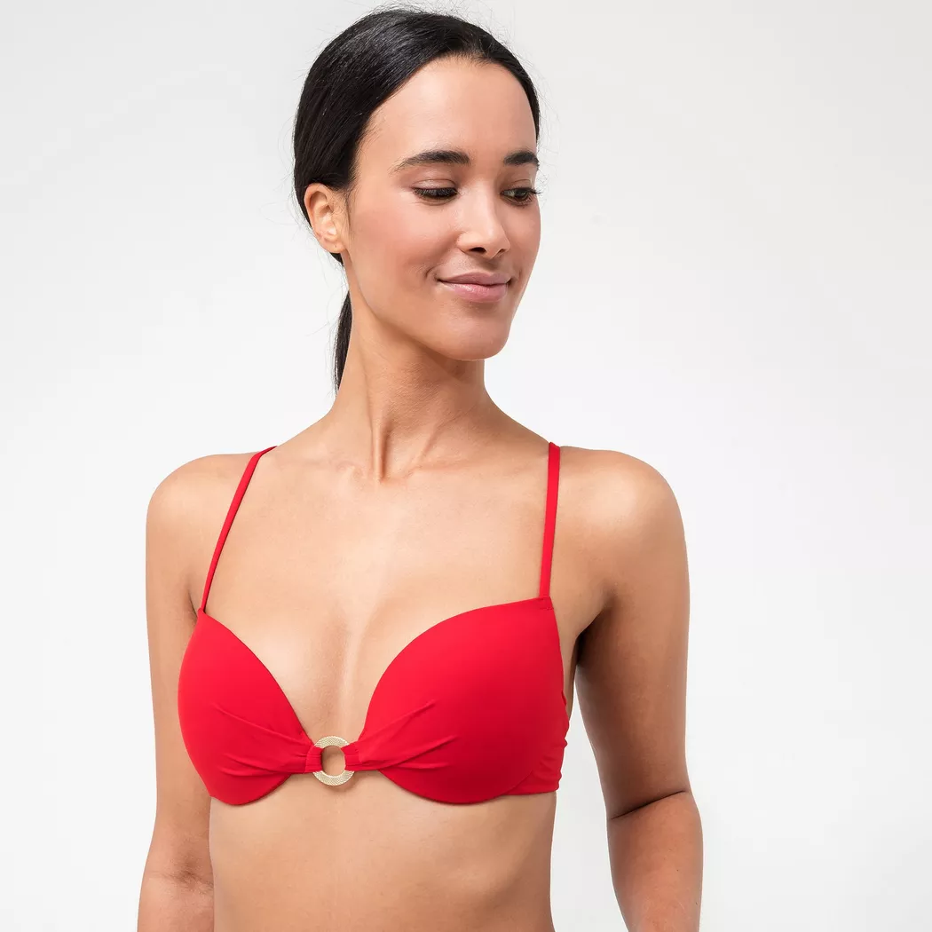 Manor Woman - Bikini-Top,wattiert\n, für Damen, Rot, Größe 80C