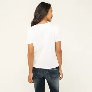 TOMMY JEANS  T-shirt, Body Fit, manches courtes Blanc 2